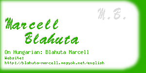 marcell blahuta business card